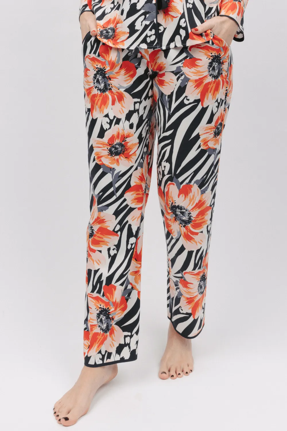 Nicole Animal Floral Print Pyjama Pants