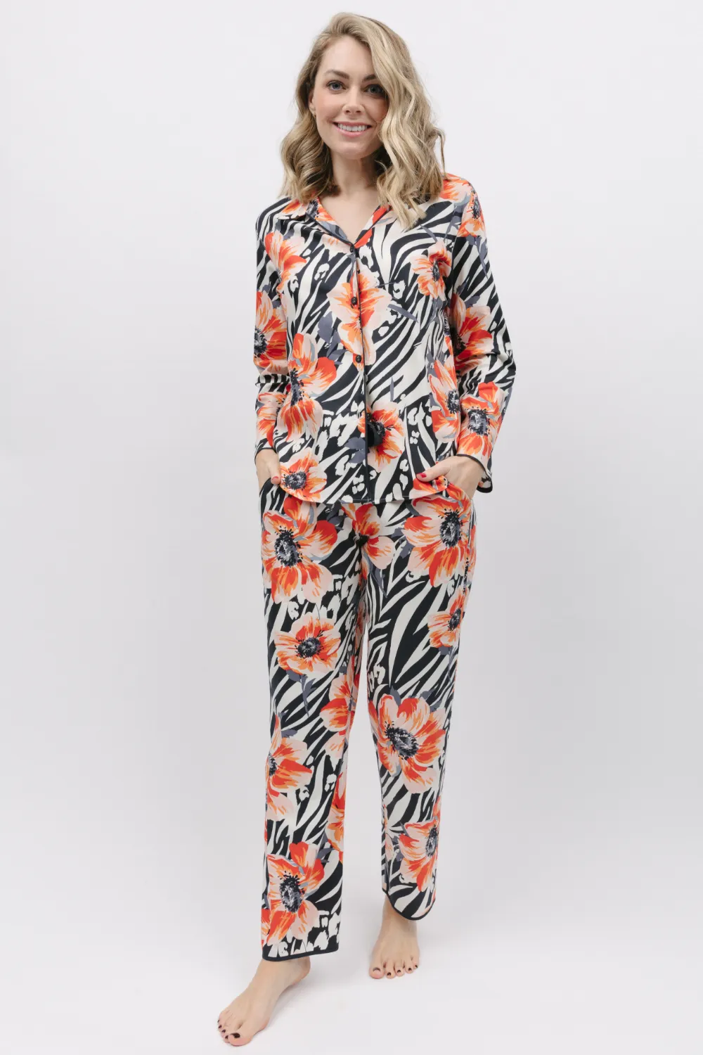 Nicole Animal Floral Print Pyjama Pants