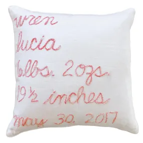 oh baby! Personalized Birthday Pillow