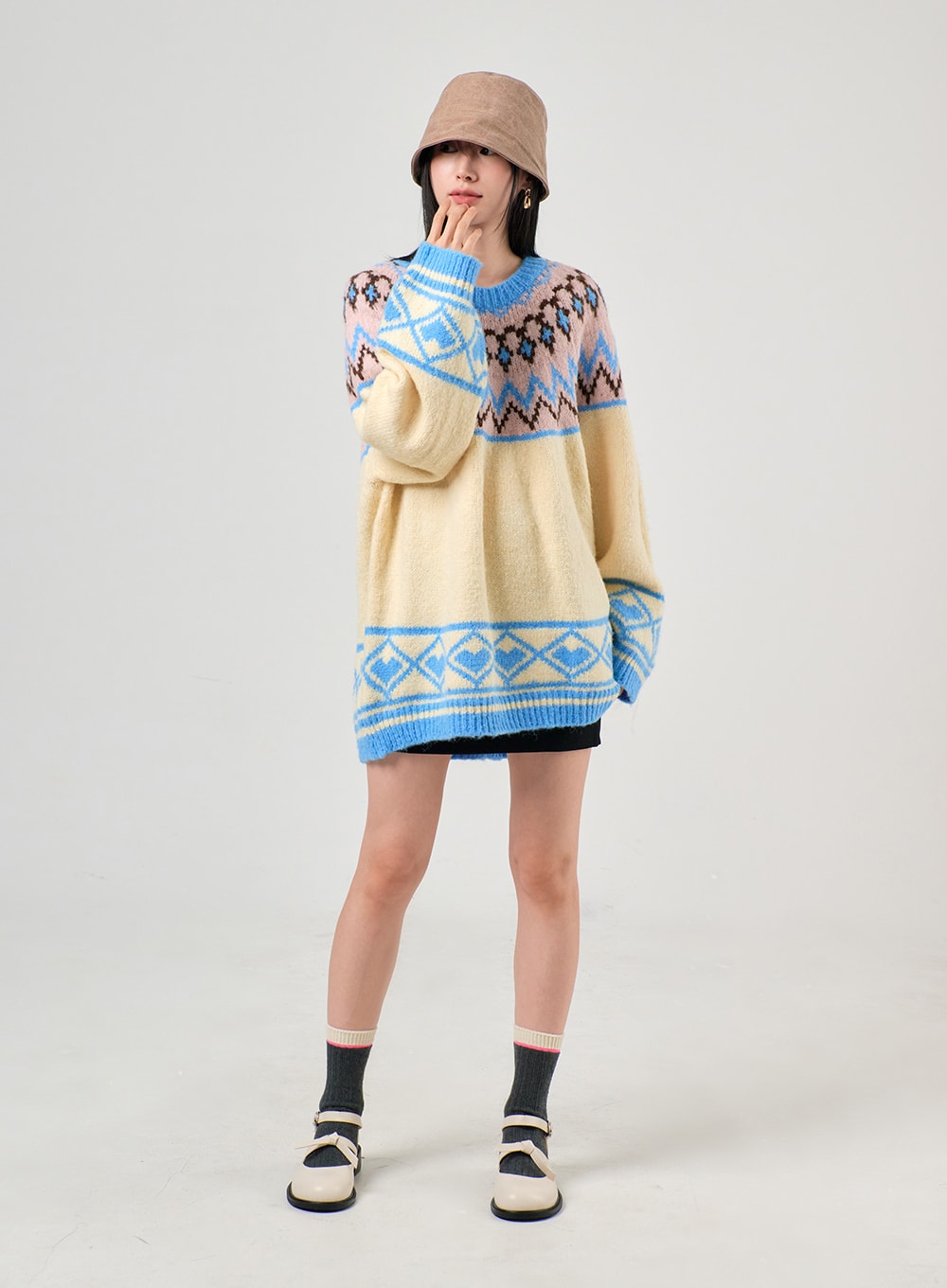 Oversized Knit Sweater OF405