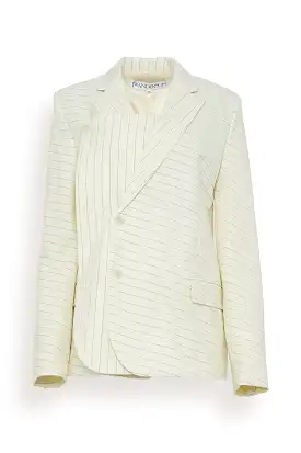 Panelled Blazer in Ivory