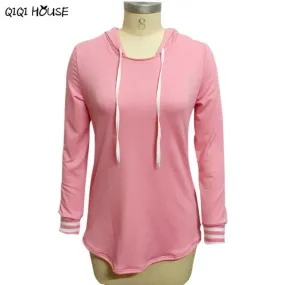 Pink Womens Tracksuit Long Sleeve Hoodie Sweatshirt Casual Loose Jumper Pullover Moleton Feminina Felpe Donna#C908 SM6