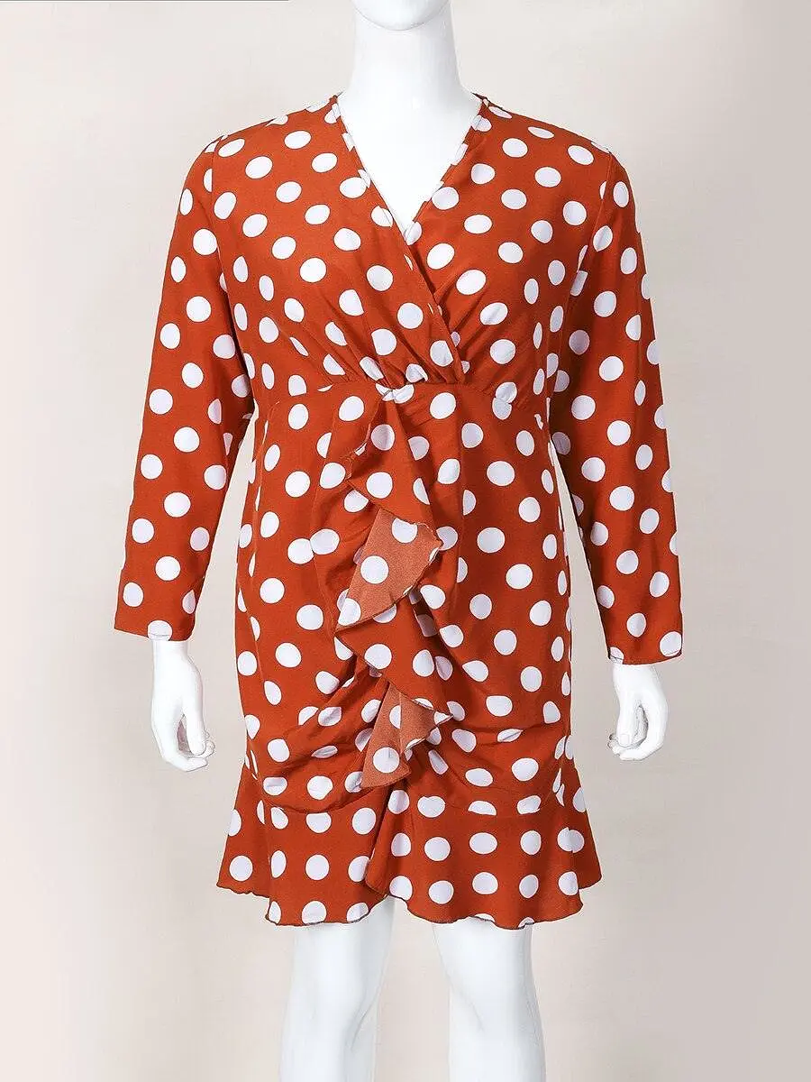 Polka Dots Red Party Dress