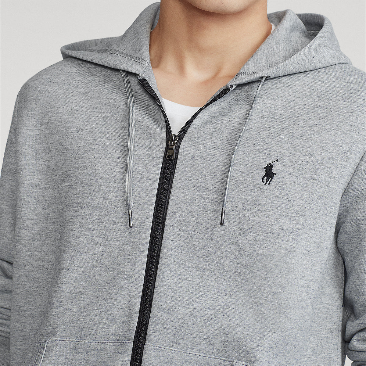 Polo Ralph Lauren - Double Knit Full Zip Hoodie in Grey