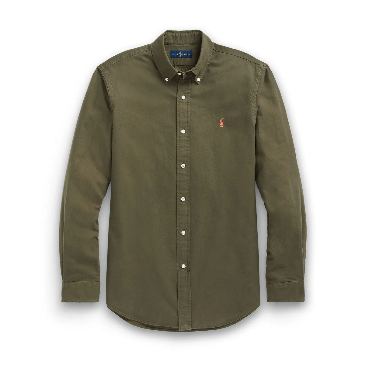 Polo Ralph Lauren - Slim Fit Long Sleeve Sport Shirt in Khaki