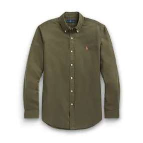 Polo Ralph Lauren - Slim Fit Long Sleeve Sport Shirt in Khaki