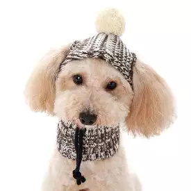 Pom Sweater Dog Hat