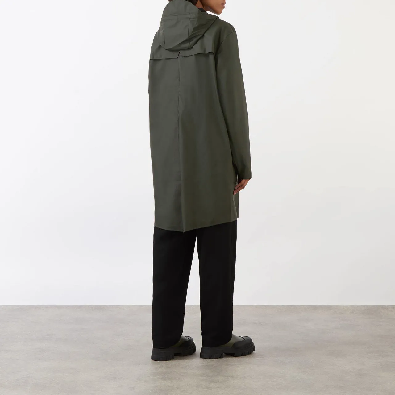 RAINS Long Jacket Unisex - Green