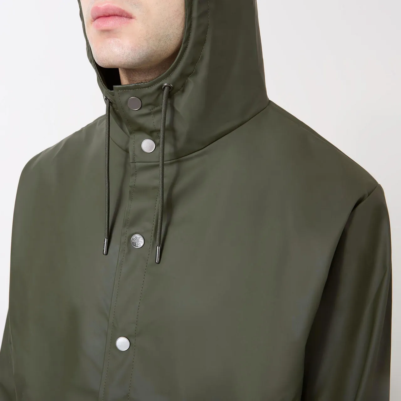 RAINS Long Jacket Unisex - Green