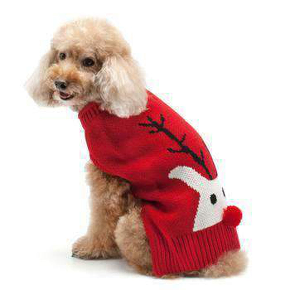 Red Nose Reindeer Dog Sweater