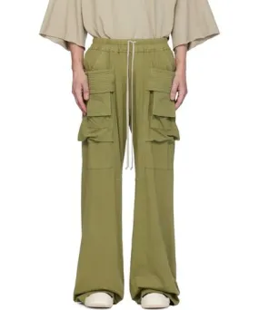 Rick Owens Khaki Porterville Creatch Wide Drawstring Cargo Pants