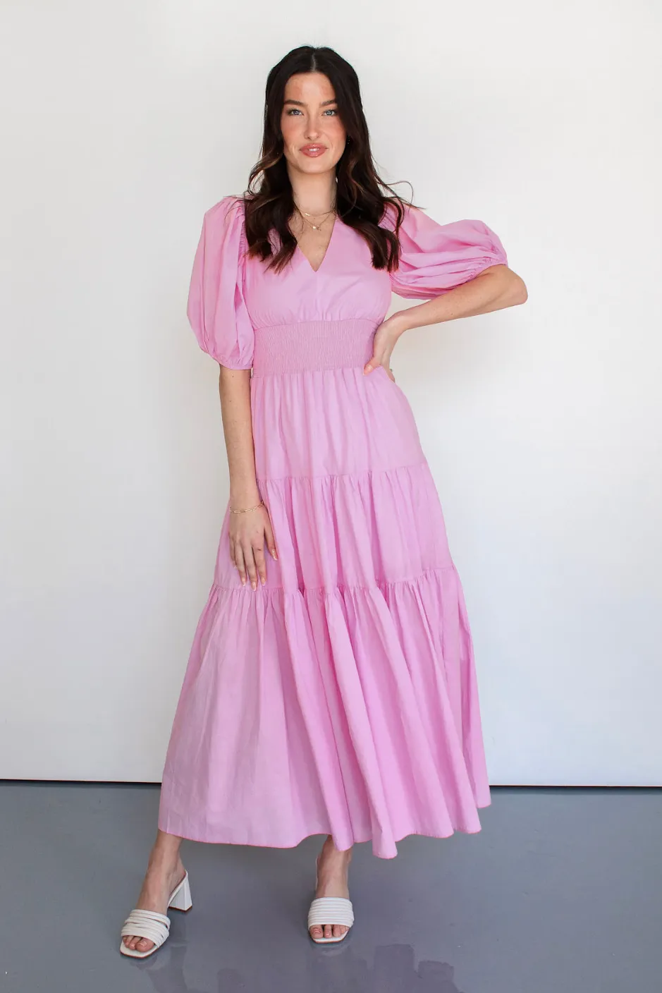 Rosy Days Maxi Dress