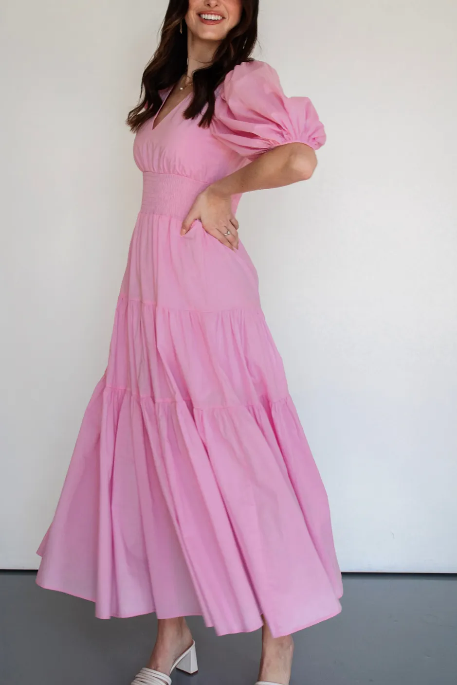 Rosy Days Maxi Dress