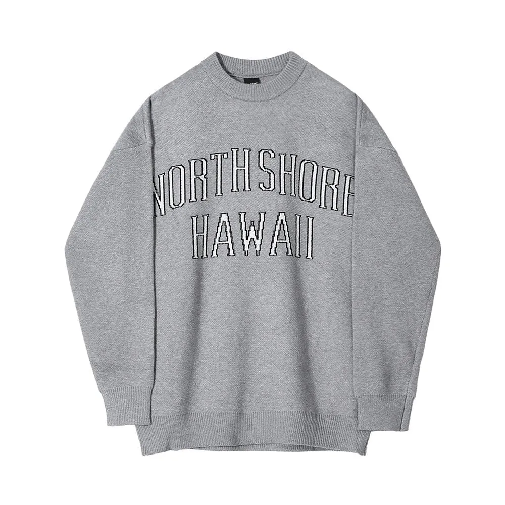 RT No. 6144 KNITTED HAWAII LETTERED PULLOVER SWEATER