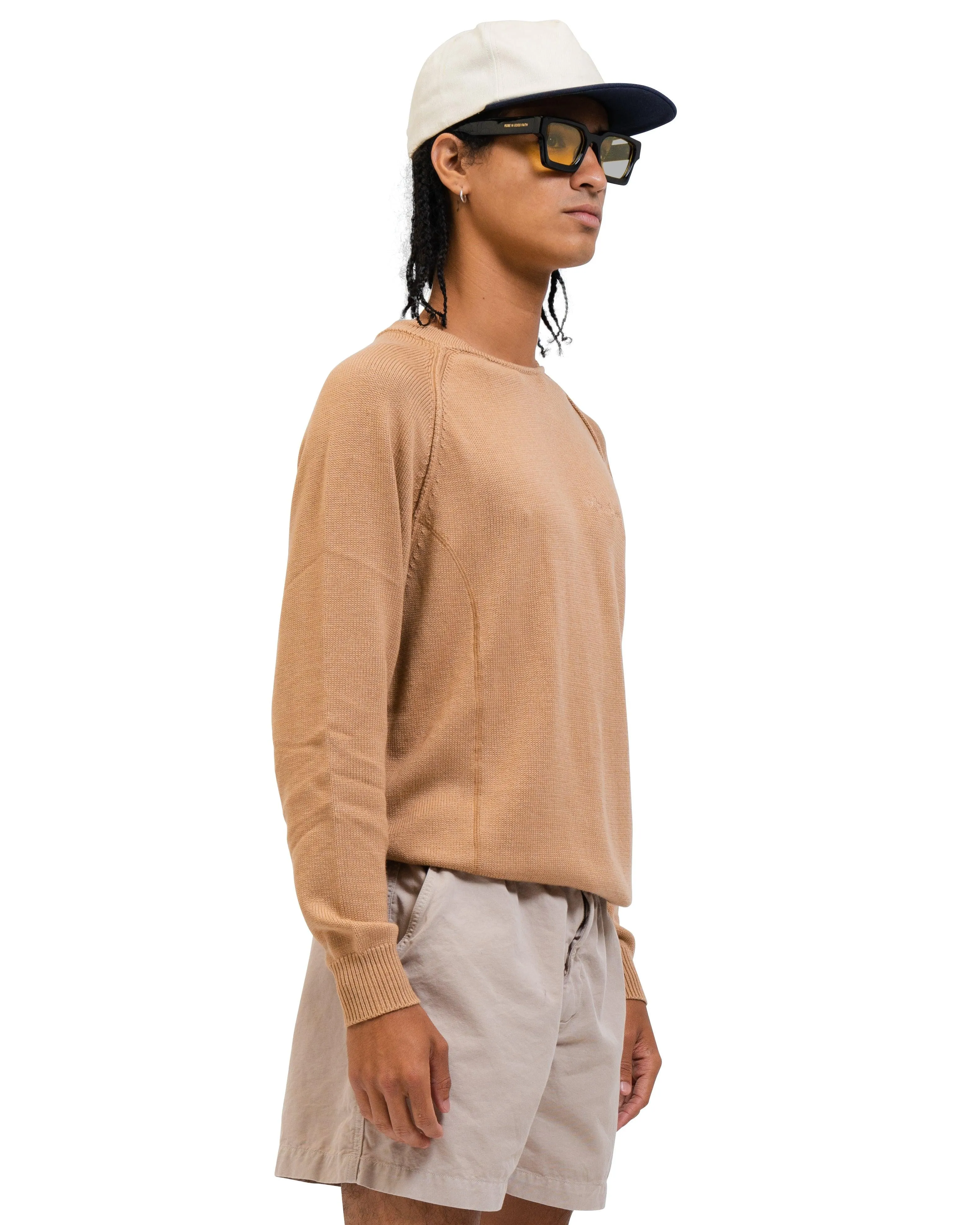 RUGBY KNIT SWEATER CAMEL