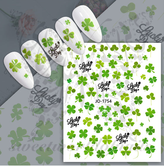 Saint Patricks Day Lucky Nail Art Nail Stickers