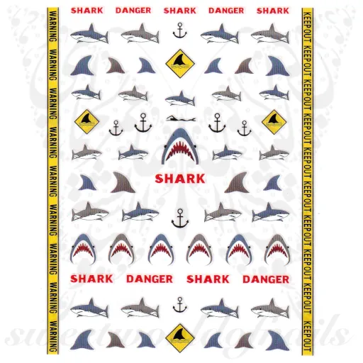 Shark Nail Art Stickers