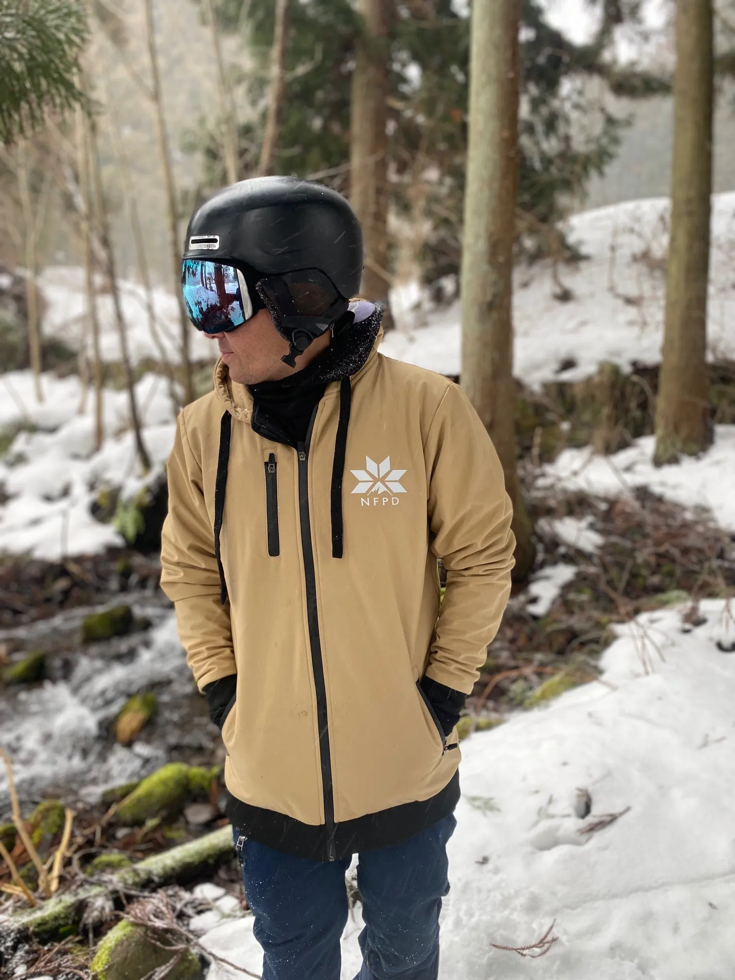 Ski/Snowboard Waterproof Tall Style Snow Tan NFPD Jacket - Unisex