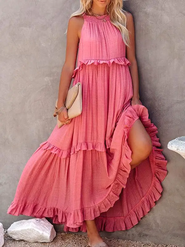 Sleeveless Ruffle Maxi dress