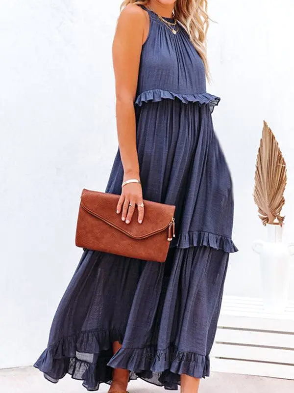 Sleeveless Ruffle Maxi dress