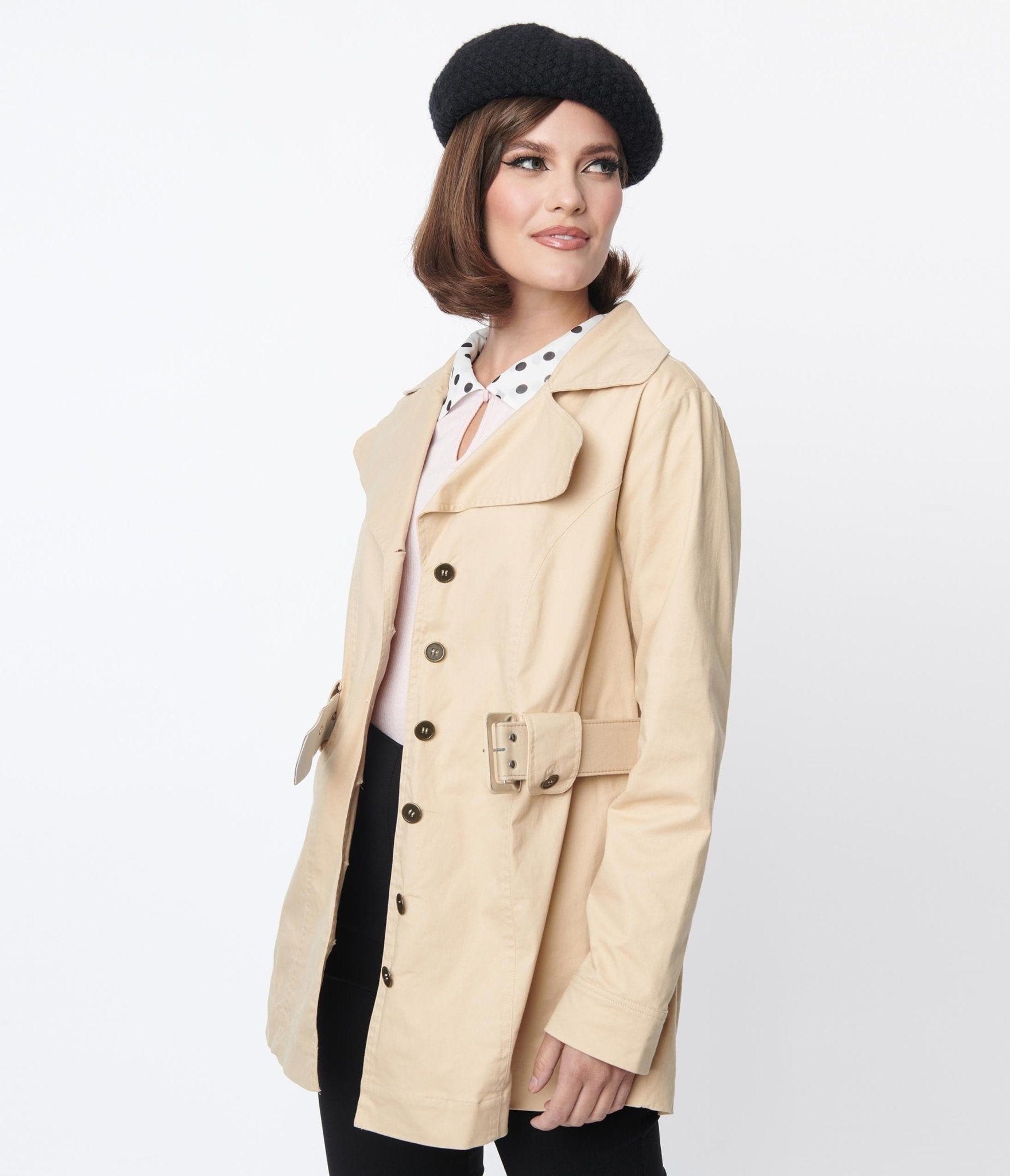 Smak Parlour Khaki Belted Trench Coat