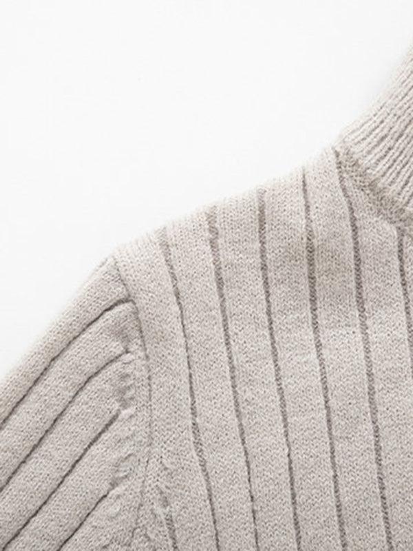 Solid Stretch Men Turtleneck Sweater