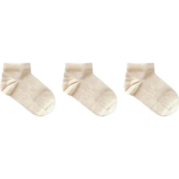 STUCKIES 3-Pack Sneaker Socks, Shell