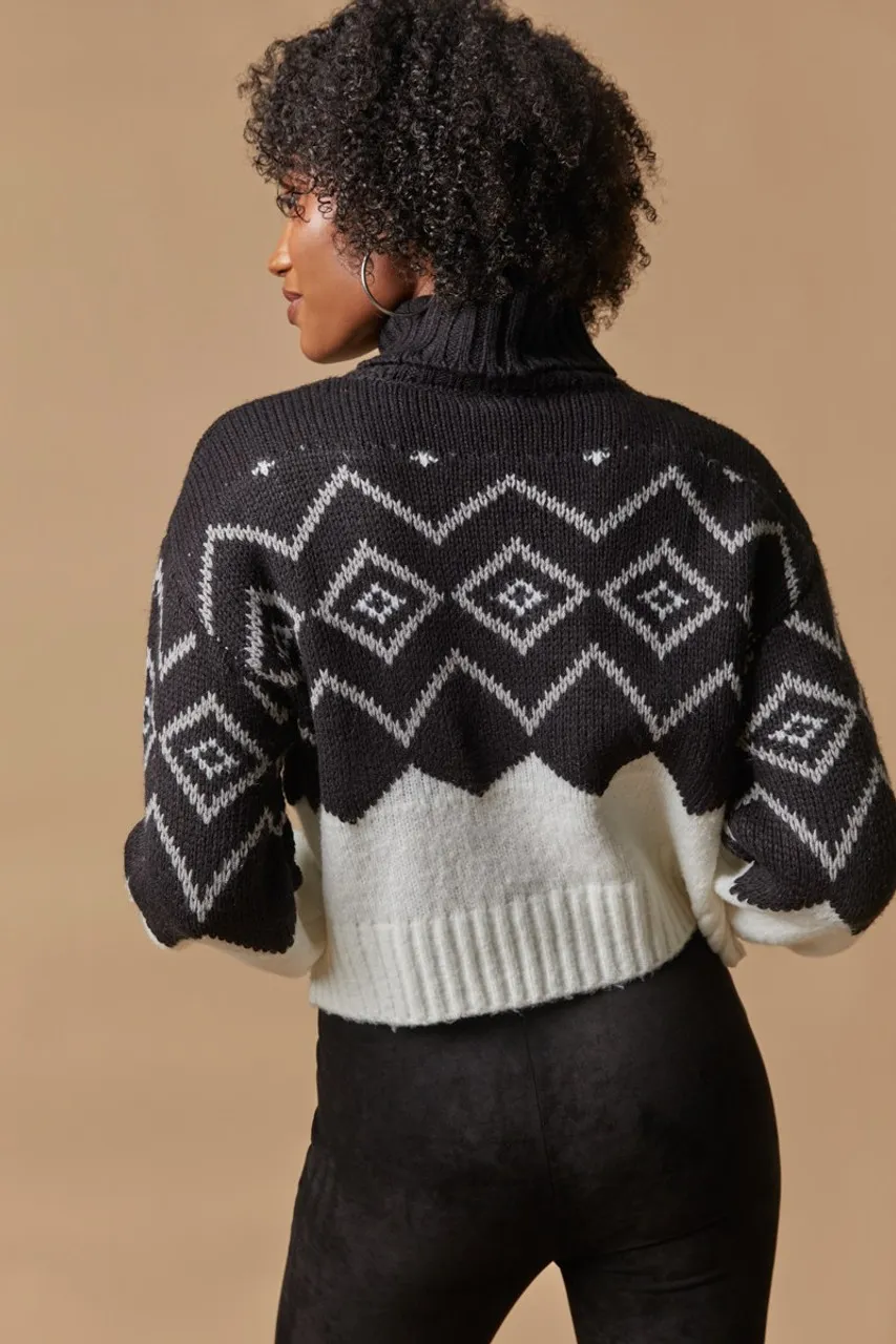 Thalia Fair Isle Pullover Sweater 