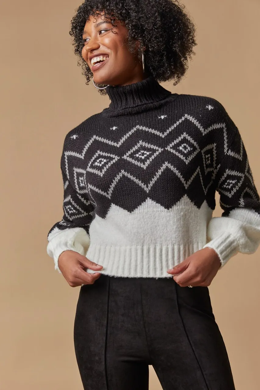 Thalia Fair Isle Pullover Sweater 