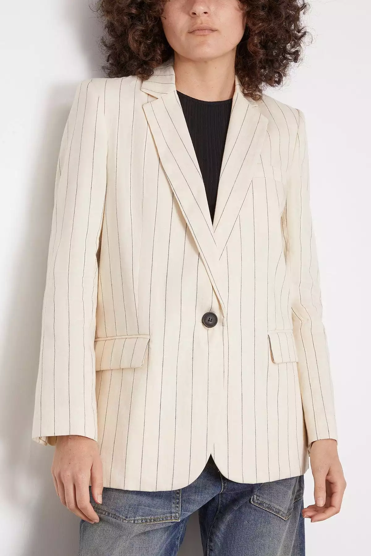 Tilia Blazer in Blanc/Bleu