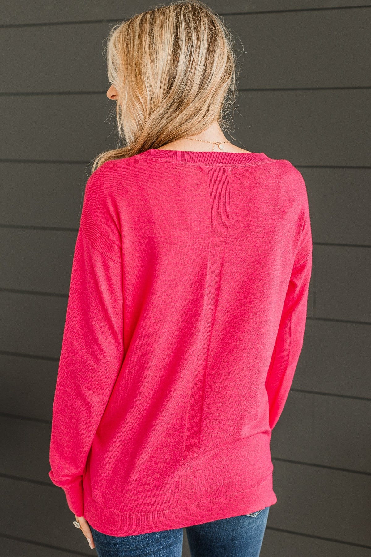 Unforgettable Feeling Knit Sweater- Fuchsia