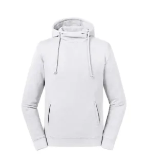 Unisex adult organic hoodie white Russell