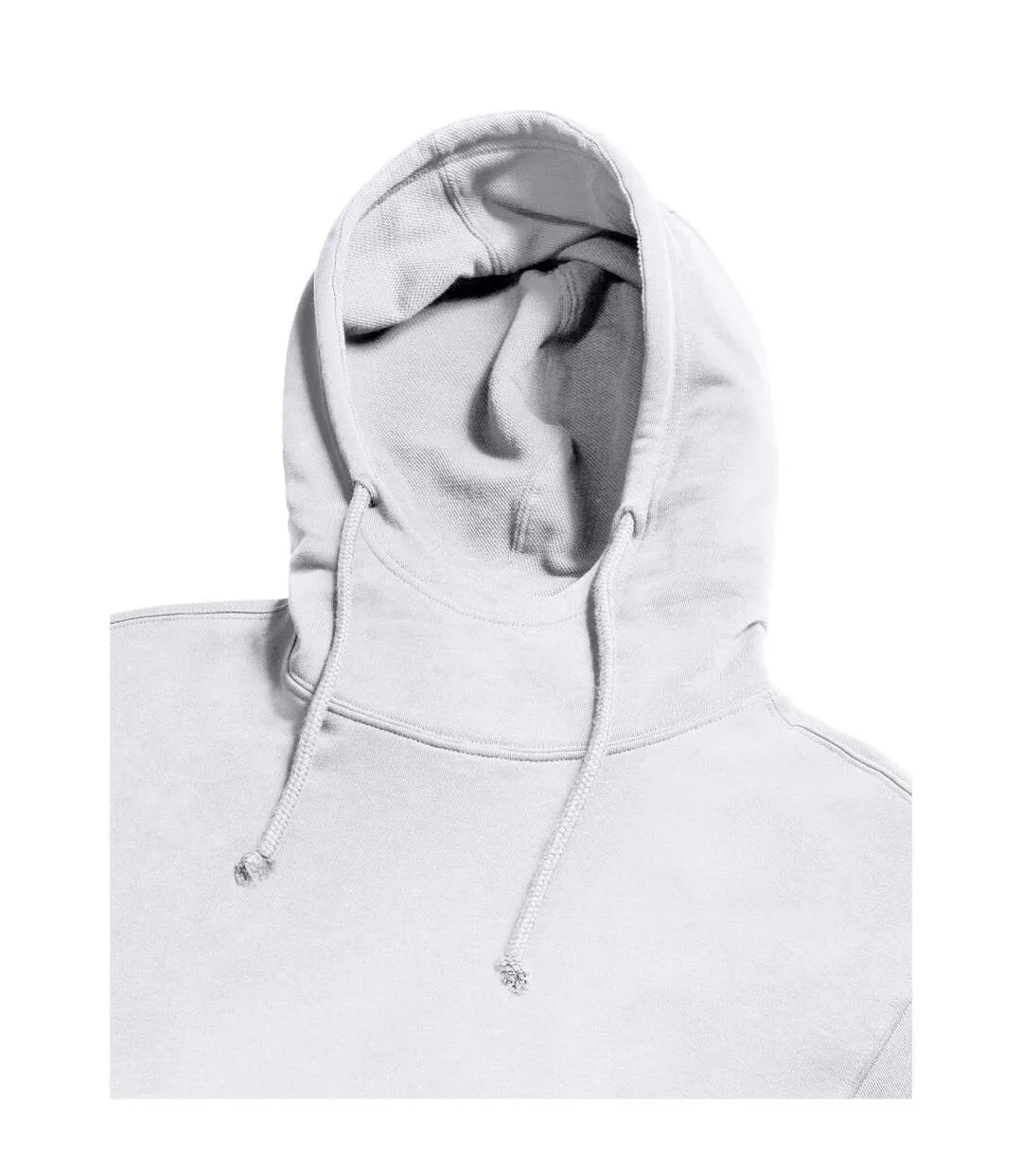 Unisex adult organic hoodie white Russell