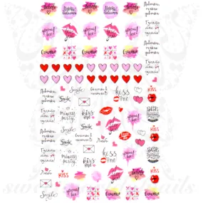 Valentine Nail Art mini Hearts Nail Stickers