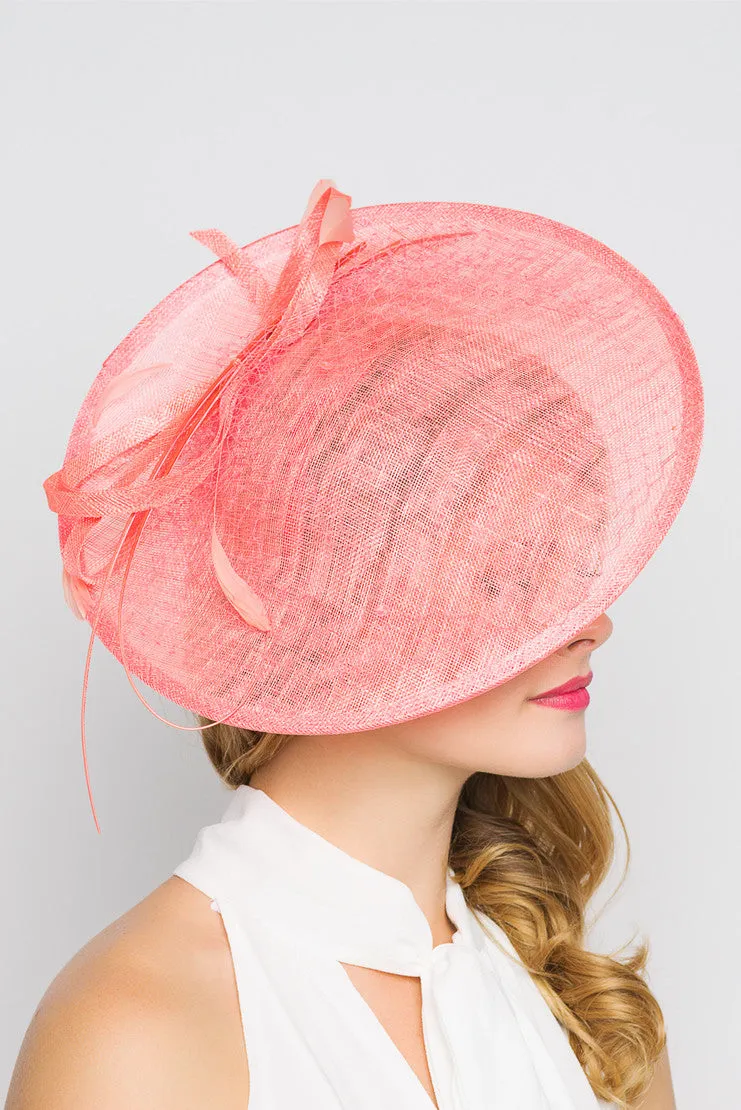 Wendy Fascinator - Coral