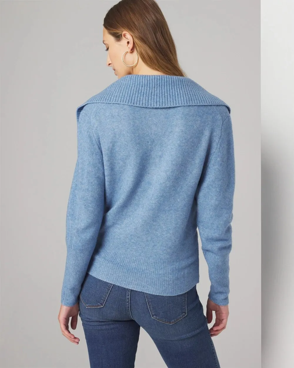 Wide Collar Pullover Sweater