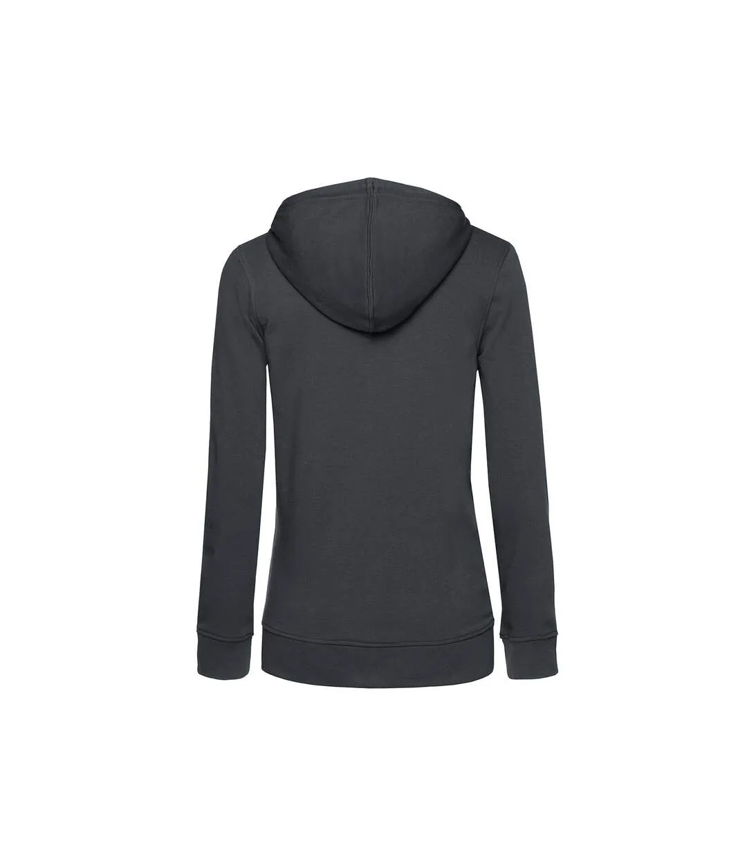 Womens/ladies organic hoodie asphalt B&C