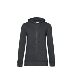 Womens/ladies organic hoodie asphalt B&C