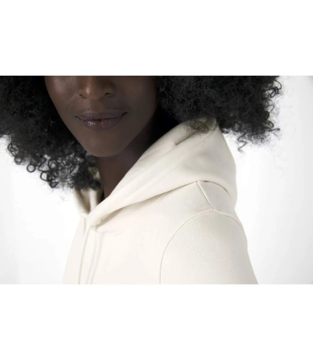 Womens/ladies organic hoodie off white B&C