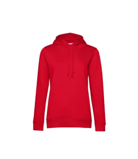 Womens/ladies organic hoodie red B&C